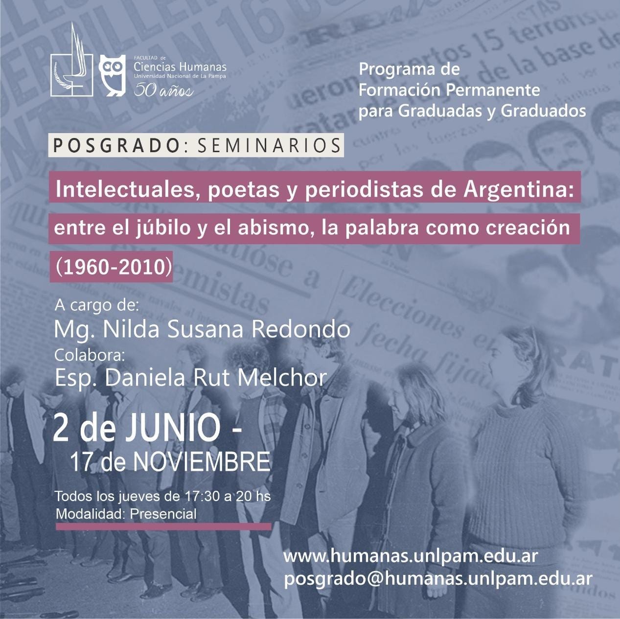 Intelectuales, poetas y periodistas de Argentina: entre el júbilo y el abismo, la palabra como creación (1960-2010)
